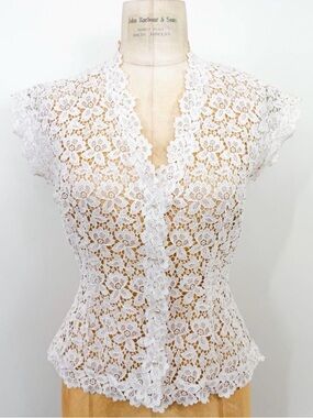 Vintage French lace blouse